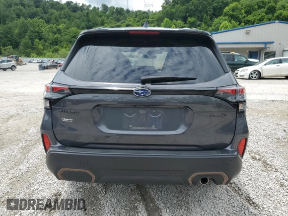 2025 Subaru Forester Special Sports with VIN JF2SLDHC9SH404216, listed as a Copart auction lot 61617315 with 9,848 mi miles and Salvage title. Bid and sale history available at DreamBid. Image 6.