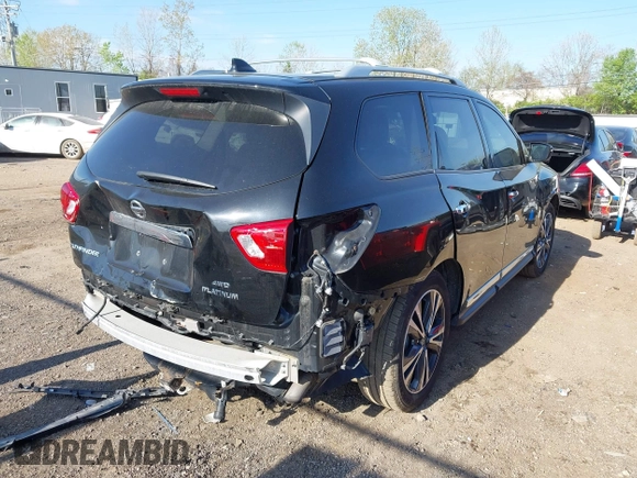 2019 Nissan Pathfinder SV with VIN 5N1DR2MM0KC650136, listed as a IAAI auction lot 42098348 with 98,861 mi miles. Bid and sale history available at carsss.com. Image 4.