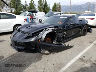 2018 Chevrolet Corvette Z06 2LZ with VIN 1G1YS2D64J5600606, listed as a Copart auction lot 37078393 with 12,496 mi miles. Bid and sale history available at carsss.com. Image 1.