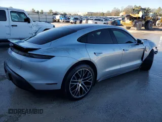2021 Porsche Taycan with VIN WP0AA2Y14MSA18735, listed as a Copart auction lot 43588095 with Not Provided miles and Salvage Title. Bid and sale history available at DreamBid. Image 3.