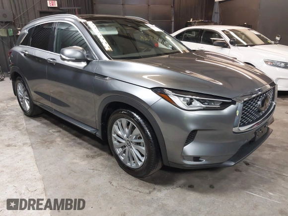 2024 Infiniti QX50 Luxe with VIN 3PCAJ5BB9RF109777, listed as a IAAI auction lot 42548162 with 16,661 mi miles and . Bid and sale history available at DreamBid. Image 1.