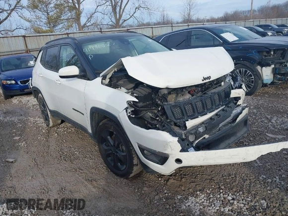 2021 Jeep Compass Latitude z VIN 3C4NJCBB4MT603884, wystawiony jako IAAI lot #41486227 z przebiegiem 72 567 mil mil oraz . Historia ofert i sprzedaży dostępna na DreamBid. Obrazek 1.