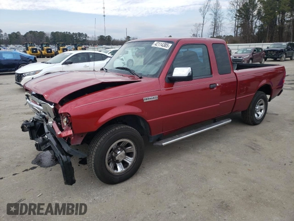 2009 Ford Ranger XLT with VIN 1FTYR44E19PA12488, listed as a Copart auction lot 42114385 with 55,023 mi miles and Salvage Title. Bid and sale history available at carsss.com. Image 1.
