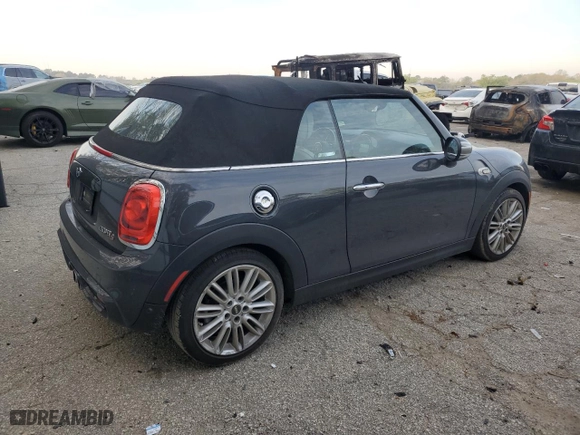 2019 MINI Convertible Cooper S with VIN WMWWG9C53K3E40166, listed as a Copart auction lot 50588705 with 32,886 mi miles and Salvage Title. Bid and sale history available at carsss.com. Image 3.