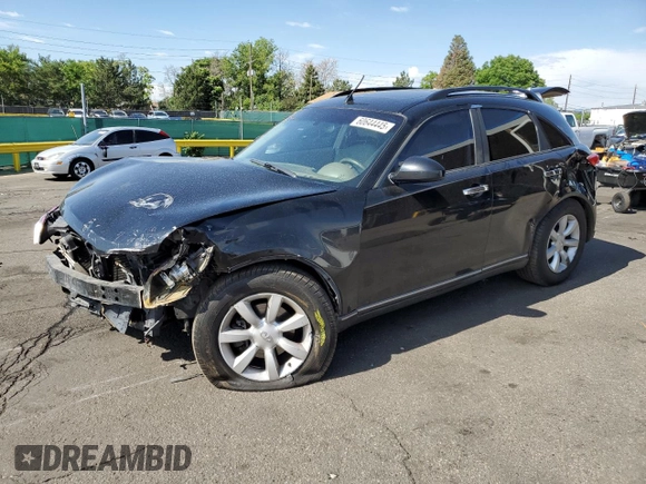 2005 Infiniti FX with VIN JNRAS08W25X212257, listed as a Copart auction lot 60644445 with 209,008 mi miles and Salvage title. Bid and sale history available at DreamBid. Image 1.