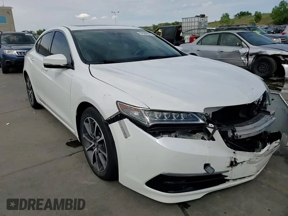 2015 Acura TLX Technology with VIN 19UUB3F58FA008402, listed as a Copart auction lot 57686025 with 45,368 mi miles and Salvage title. Bid and sale history available at DreamBid. Image 13.