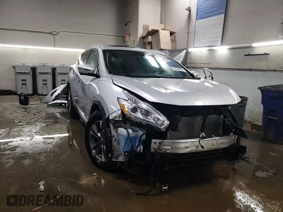 2017 Nissan Murano SL with VIN 5N1AZ2MH9HN174536, listed as a Copart auction lot 52238205 with 39,670 mi miles and Salvage Title. Bid and sale history available at carsss.com. Image 14.