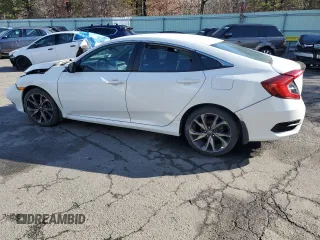2020 Honda Civic Sedan Sport with VIN 2HGFC2F80LH596822, listed as a Copart auction lot 50252135 with 51,410 mi miles and Salvage Title. Bid and sale history available at carsss.com. Image 2.