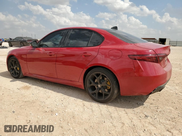 2020 Alfa Romeo Giulia with VIN ZARFAMAN7L7638353, listed as a Copart auction lot 54167255 with Not provided miles and Salvage title. Bid and sale history available at DreamBid. Image 2.