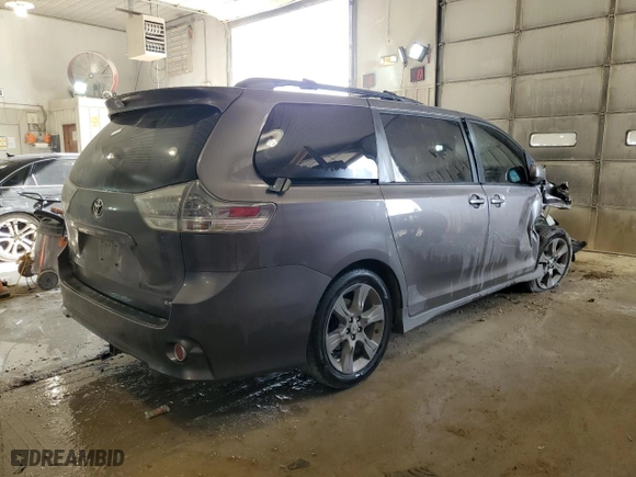 2015 Toyota Sienna SE with VIN 5TDXK3DC6FS545186, listed as a Copart auction lot 55394934 with 201,113 mi miles and Salvage Title. Bid and sale history available at carsss.com. Image 3.