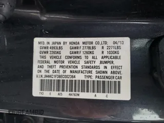 2014 Acura RLX with VIN JH4KC1F38EC002364, listed as a Copart auction lot 45294395 with 188,793 mi miles and Clean Title. Bid and sale history available at carsss.com. Image 12.