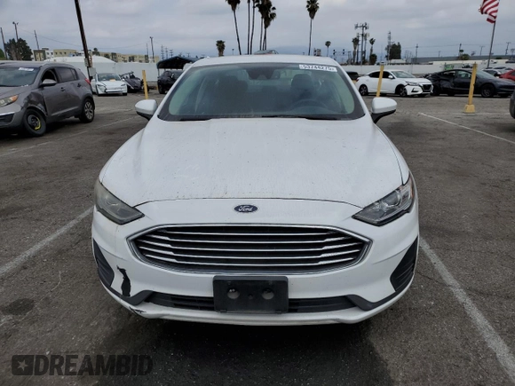 2019 Ford Fusion SE with VIN 3FA6P0HD8KR284242, listed as a Copart auction lot 53744275 with 44,341 mi miles and Salvage Title. Bid and sale history available at carsss.com. Image 5.