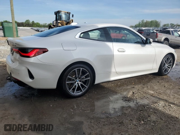 2024 BMW 4 Series 430i z VIN WBA53AP00RCR73980, wystawiony jako Copart lot #53991615 z przebiegiem 24 375 mil mil oraz Szkoda całkowita • Salvage title. Historia ofert i sprzedaży dostępna na DreamBid. Obrazek 3.