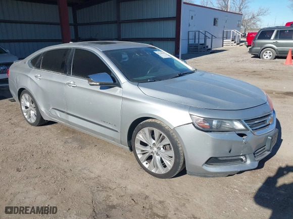 2014 Chevrolet Impala LTZ with VIN 2G1155S32E9282710, listed as a IAAI auction lot 41250424 with 154,486 mi miles. Bid and sale history available at carsss.com. Image 1.