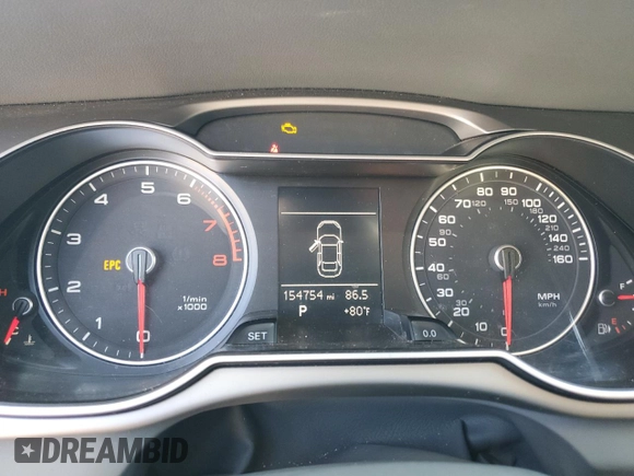 2013 Audi A4 Premium Plus with VIN WAUFFAFL6DN034952, listed as a Copart auction lot 52313145 with 154,754 mi miles and Clean Title. Bid and sale history available at carsss.com. Image 9.