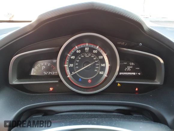 2016 Mazda 3 i Touring with VIN 3MZBM1M74GM238626, listed as a Copart auction lot 49166215 with 92,343 mi miles and Salvage Title. Bid and sale history available at DreamBid. Image 9.