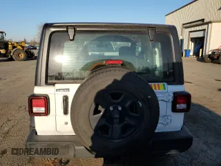 2021 Jeep Wrangler Sport with VIN 1C4GJXAGXMW725656, listed as a Copart auction lot 42826795 with 38,187 mi miles and Salvage Title. Bid and sale history available at DreamBid. Image 6.