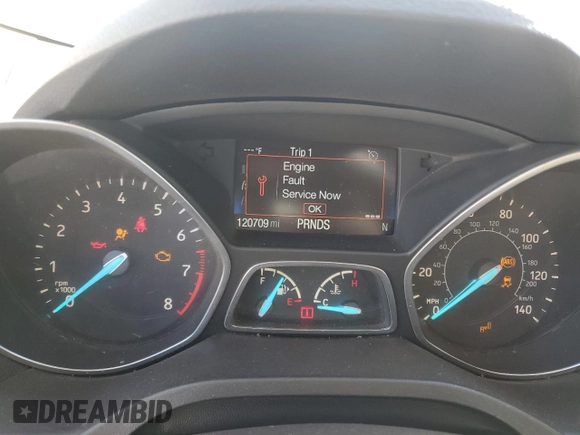 2017 Ford Escape SE with VIN 1FMCU0GD3HUE64796, listed as a Copart auction lot 51954405 with 120,709 mi miles and Salvage Title. Bid and sale history available at carsss.com. Image 9.