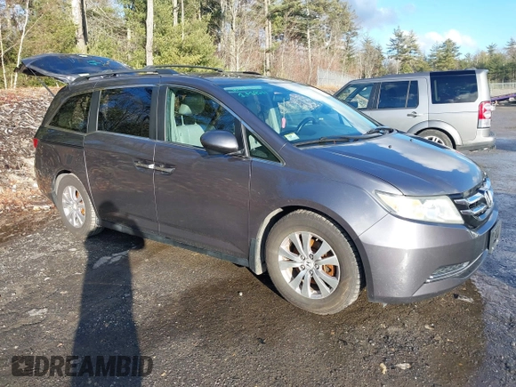 2014 Honda Odyssey EX-L z VIN 5FNRL5H67EB009341, wystawiony jako IAAI lot #41197966 z przebiegiem 172 631 mil mil oraz . Historia ofert i sprzedaży dostępna na DreamBid. Obrazek 1.