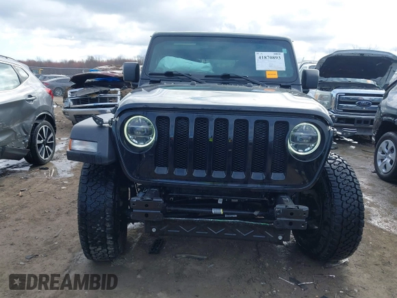 2022 Jeep Wrangler Unlimited Sport S with VIN 1C4HJXDG0NW102631, listed as a IAAI auction lot 41870893 with 43,968 mi miles. Bid and sale history available at carsss.com. Image 13.