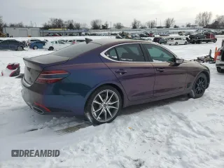 2023 Genesis G70 3.3T with VIN KMTG54TE8PU107865, listed as a Copart auction lot 45747995 with 13,348 mi miles and Salvage title. Bid and sale history available at DreamBid. Image 3.