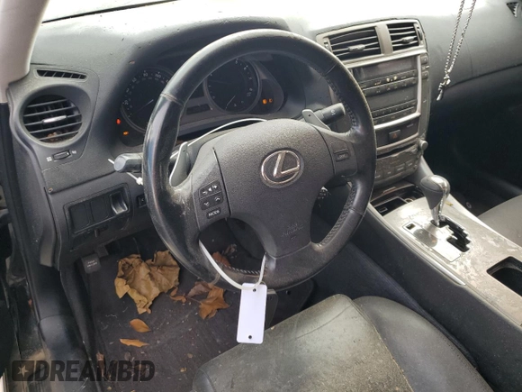 2008 Lexus IS with VIN JTHBK262482068517, listed as a Copart auction lot 46473535 with 200,763 mi miles and Salvage Title. Bid and sale history available at carsss.com. Image 8.