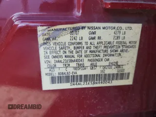 2008 Nissan Altima 2.5 with VIN 1N4AL21E58N440043, listed as a Copart auction lot 50379115 with 149,408 mi miles and Salvage Title. Bid and sale history available at carsss.com. Image 12.