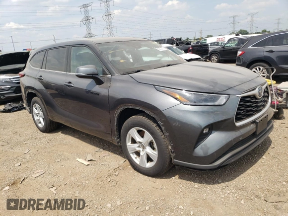 2021 Toyota Highlander Hybrid LE with VIN 5TDBBRCH2MS514881, listed as a Copart auction lot 66672734 with 56,155 mi miles and Salvage title. Bid and sale history available at DreamBid. Image 4.