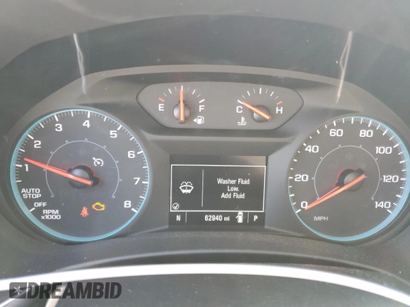2020 Chevrolet Equinox LS z VIN 2GNAXSEV1L6202722, wystawiony jako Copart lot #52581785 z przebiegiem 62 940 mil mil oraz Szkoda całkowita • Salvage title. Historia ofert i sprzedaży dostępna na DreamBid. Obrazek 9.