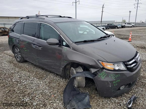 2015 Honda Odyssey Touring Elite with VIN 5FNRL5H91FB090767, listed as a Copart auction lot 51311705 with 174,818 mi miles and Salvage Title. Bid and sale history available at carsss.com. Image 4.