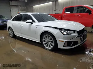 2019 Audi A4 Premium with VIN WAUDNAF43KN018742, listed as a Copart auction lot 89281605 with 60,274 mi miles and Salvage Title. Bid and sale history available at carsss.com. Image 4.