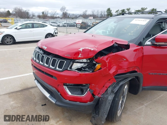 2021 Jeep Compass Limited with VIN 3C4NJDCB7MT555074, listed as a IAAI auction lot 41919369 with 29,525 mi miles and . Bid and sale history available at DreamBid. Image 6.