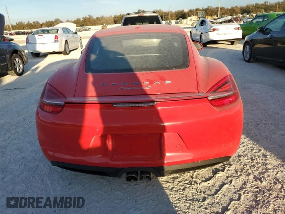 2015 Porsche Cayman S with VIN WP0AB2A80FK184769, listed as a Copart auction lot 77851604 with Not Provided miles and Salvage Title. Bid and sale history available at DreamBid. Image 6.