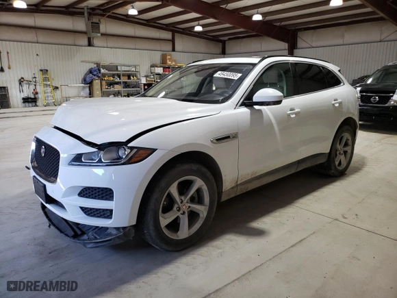 2020 Jaguar F-PACE 25t Premium with VIN SADCJ2FX9LA656999, listed as a Copart auction lot 49450095 with 52,049 mi miles and Salvage Title. Bid and sale history available at carsss.com. Image 1.