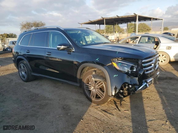 2024 Mercedes-Benz GLS with VIN 4JGFF5KE7RB171145, listed as a Copart auction lot 43119985 with 14,237 mi miles and Salvage Title. Bid and sale history available at carsss.com. Image 4.
