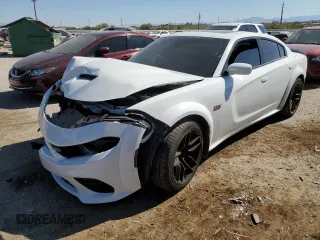 2021 Dodge Charger Scat Pack Widebody with VIN 2C3CDXGJ4MH526419, listed as a Copart auction lot 77953484 with 30,480 mi miles and Salvage Title. Bid and sale history available at DreamBid. Image 1.