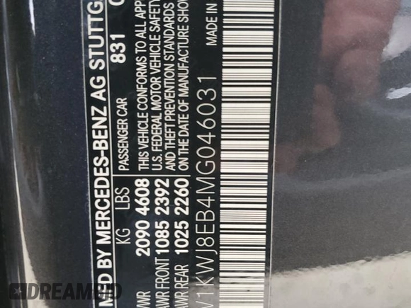 2021 Mercedes-Benz C 300 с VIN W1KWJ8EB4MG046031, выставлен на аукционе Copart как лот 66922014 с пробегом Не указан миль и Списание • Salvage title. История ставок и продаж доступна на DreamBid. Изображение 12.