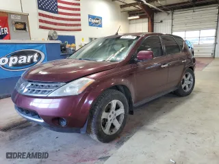 2006 Nissan Murano SL with VIN JN8AZ08T26W418594, listed as a Copart auction lot 47953875 with 203,250 mi miles and Salvage Title. Bid and sale history available at carsss.com. Image 1.