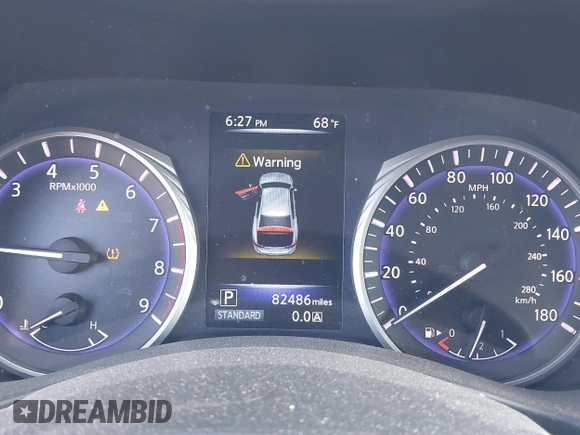2017 Infiniti Q50 Premium with VIN JN1EV7AP3HM742461, listed as a IAAI auction lot 41307826 with 82,486 mi miles and . Bid and sale history available at DreamBid. Image 7.