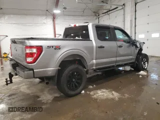 2021 Ford F-150 XL with VIN 1FTEW1EP4MFA06600, listed as a Copart auction lot 43686335 with 56,743 mi miles and Salvage Title. Bid and sale history available at carsss.com. Image 3.