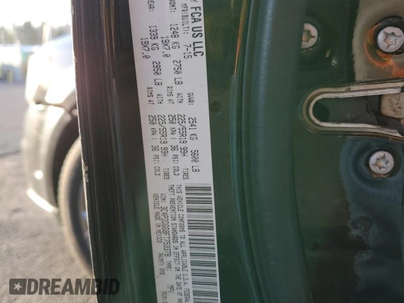 2015 Dodge Journey Crossroad with VIN 3C4PDDGG8FT753378, listed as a Copart auction lot 52547655 with 177,564 mi miles and Salvage title. Bid and sale history available at DreamBid. Image 13.