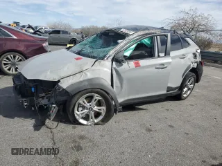 2023 Hyundai Kona SEL with VIN KM8K6CAB3PU984395, listed as a Copart auction lot 46183355 with 0 mi miles and Salvage Title. Bid and sale history available at carsss.com. Image 1.