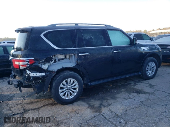 2021 Nissan Armada SV z VIN JN8AY2AD5M9661586, wystawiony jako Copart lot #45348615 z przebiegiem 73 381 mil mil oraz Szkoda całkowita • Salvage title. Historia ofert i sprzedaży dostępna na DreamBid. Obrazek 3.