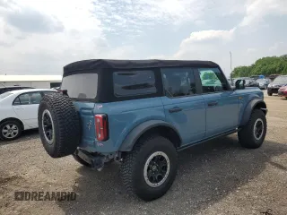 2022 Ford Bronco with VIN 1FMEE5DH7NLB89588, listed as a Copart auction lot 59777455 with 25,323 mi miles and Salvage title. Bid and sale history available at DreamBid. Image 3.