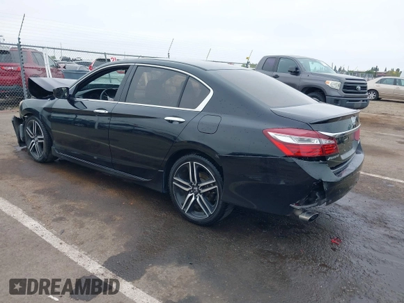 2017 Honda Accord Sedan Sport with VIN 1HGCR2F51HA049314, listed as a IAAI auction lot 42074357 with 147,914 mi miles. Bid and sale history available at carsss.com. Image 3.
