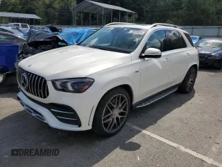 2022 Mercedes-Benz GLE 53 AMG with VIN 4JGFB6BB4NA592117, listed as a Copart auction lot 72260024 with 32,775 mi miles and Salvage title. Bid and sale history available at DreamBid. Image 1.
