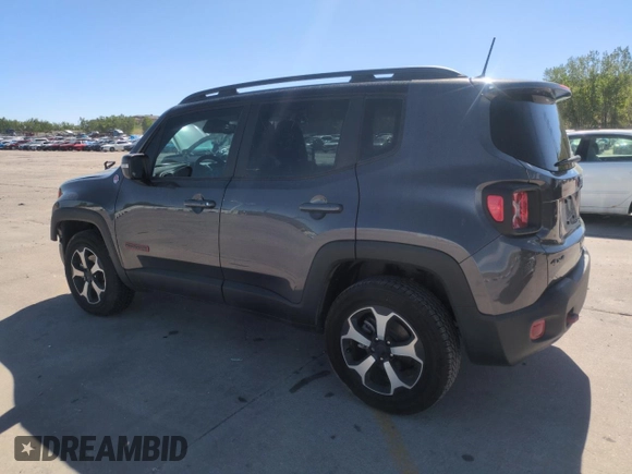 2021 Jeep Renegade Trailhawk with VIN ZACNJDC13MPM09881, listed as a Copart auction lot 57491455 with 24,668 mi miles and Salvage title. Bid and sale history available at DreamBid. Image 2.