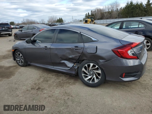 2017 Honda Civic EX with VIN 2HGFC2F87HH016523, listed as a Copart auction lot 53541115 with 156,221 mi miles and Salvage Title. Bid and sale history available at DreamBid. Image 2.