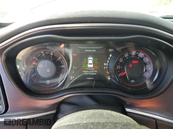 2017 Dodge Challenger SXT Plus with VIN 2C3CDZAG5HH608514, listed as a Copart auction lot 50757635 with 76,364 mi miles and Salvage title. Bid and sale history available at DreamBid. Image 9.