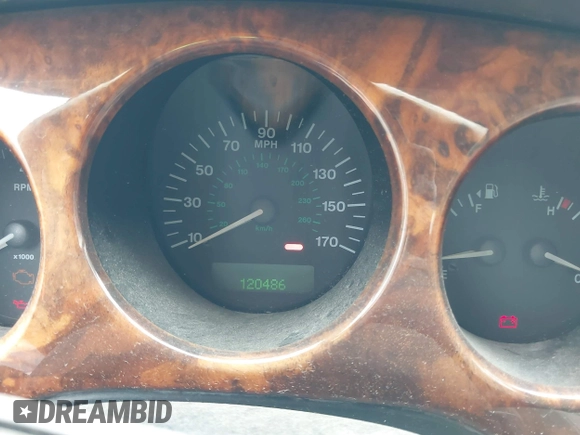 2002 Jaguar XJ with VIN SAJDA12CX2LF49531, listed as a IAAI auction lot 42124743 with 120,486 mi miles. Bid and sale history available at carsss.com. Image 7.
